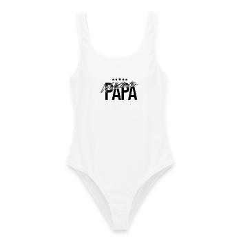 Weltbester Papa Vatertag Papa Motiv - Frauen Badeanzug - Weiß - Vorne - AI Model Female 172 dark (172cm)