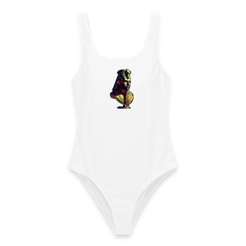Pharaonisches Design 7 - Frauen Badeanzug - Weiß - Vorne - AI Model Female 172 dark (172cm)