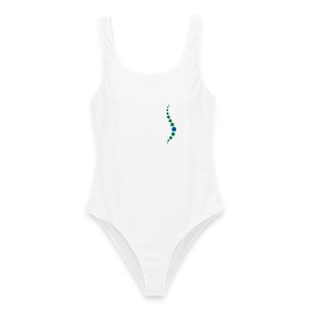Physio 9 Logo - Frauen Badeanzug - Weiß - Vorne - AI Model Female 172 dark (172cm)