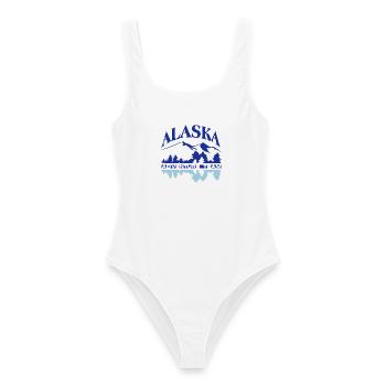 Alaska 2 Farbig - Frauen Badeanzug - Weiß - Vorne - AI Model Female 172 dark (172cm)