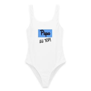 PAPA - Frauen Badeanzug - Weiß - Vorne - AI Model Female 172 dark (172cm)