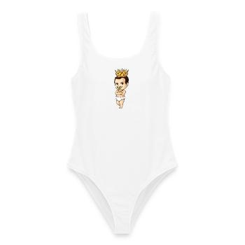 Cool Baby-Design - Frauen Badeanzug - Weiß - Vorne - AI Model Female 172 dark (172cm)