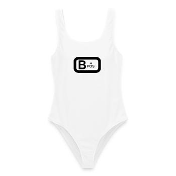 Blutgruppe b pos patch / symbol - Frauen Badeanzug - Weiß - Vorne - AI Model Female 172 dark (172cm)