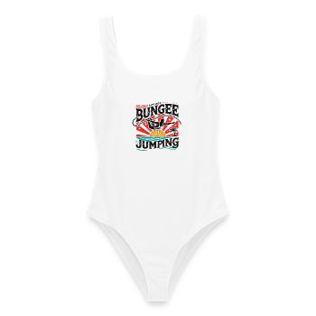  Bungee Jumper Geschenkidee, Bungy Jumps, Bungee - Frauen Badeanzug - Weiß - Vorne - AI Model Female 172 dark (172cm)