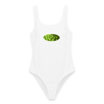 Romanesco-Brokkoli - Frauen Badeanzug - Weiß - Vorne - AI Model Female 172 dark (172cm)