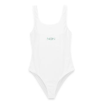 Non, Merci. - Frauen Badeanzug - Weiß - Vorne - AI Model Female 172 dark (172cm)
