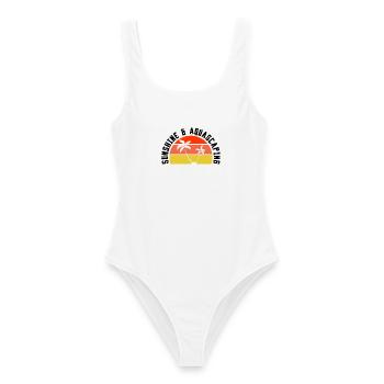 Sunshine Aquascaping Retro - Frauen Badeanzug - Weiß - Vorne - AI Model Female 172 dark (172cm)