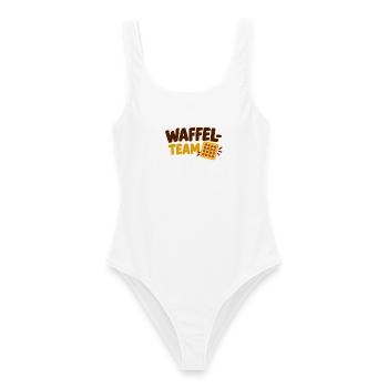 Waffel-Team Schule & Verein - Frauen Badeanzug - Weiß - Vorne - AI Model Female 172 dark (172cm)