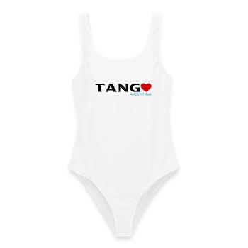Tango - Frauen Badeanzug - Weiß - Vorne - AI Model Female 172 dark (172cm)