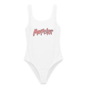 Momster - Frauen Badeanzug - Weiß - Vorne - AI Model Female 172 dark (172cm)