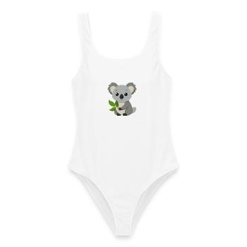Baby-Koala - Frauen Badeanzug - Weiß - Vorne - AI Model Female 172 dark (172cm)