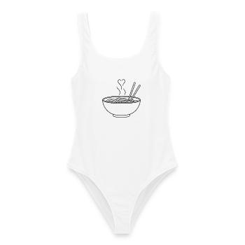 Ramen Love - Frauen Badeanzug - Weiß - Vorne - AI Model Female 172 dark (172cm)