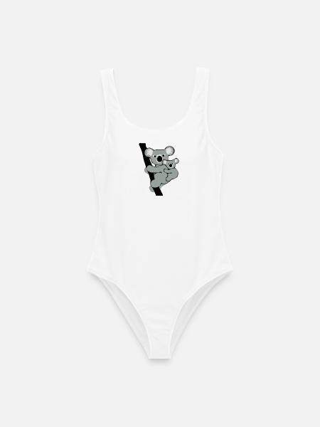 Koala und Baby - Frauen Badeanzug - Weiß