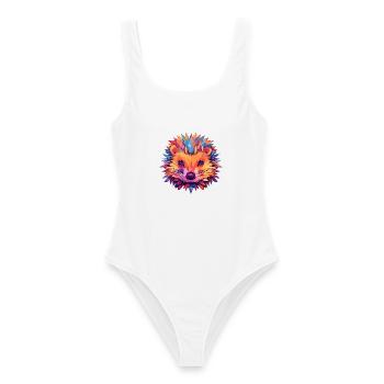 Igel Buntes Aquarell Cartoon Kawaii Tier - Frauen Badeanzug - Weiß - Vorne - AI Model Female 172 dark (172cm)