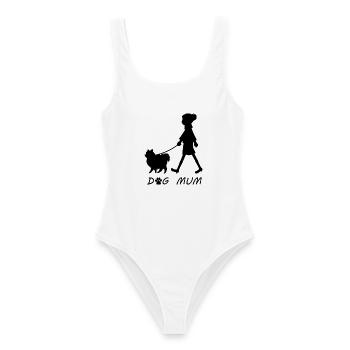 Dog Mum - Frauen Badeanzug - Weiß - Vorne - AI Model Female 172 dark (172cm)