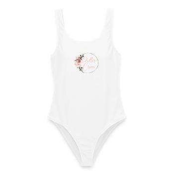 Polter Crew! Blumen Bouquet Boho Kranz - Frauen Badeanzug - Weiß - Vorne - AI Model Female 172 dark (172cm)