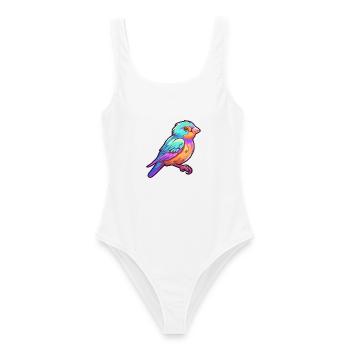 Sperling Buntes Aquarell Cartoon Kawaii Tier - Frauen Badeanzug - Weiß - Vorne - AI Model Female 172 dark (172cm)