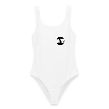 Metzger Logo - Frauen Badeanzug - Weiß - Vorne - AI Model Female 172 dark (172cm)