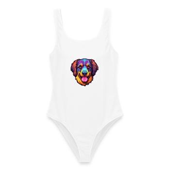 Karst Schäferhund Rasse Cartoon Kawaii Illustrati - Frauen Badeanzug - Weiß - Vorne - AI Model Female 172 dark (172cm)