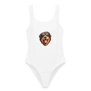 Karst Schäferhund Rasse Cartoon Kawaii Illustrati - Frauen Badeanzug - Weiß - Vorne - AI Model Female 172 dark (172cm)
