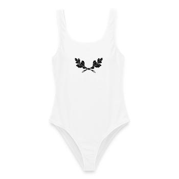 Eiche Logo Jäger 2 - Frauen Badeanzug - Weiß - Vorne - AI Model Female 172 dark (172cm)