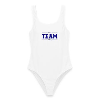team_1 - Frauen Badeanzug - Weiß - Vorne - AI Model Female 172 dark (172cm)