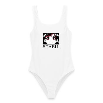STABIL - ANIME - Frauen Badeanzug - Weiß - Vorne - AI Model Female 172 dark (172cm)