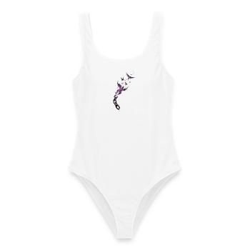 Purple Chain Wings Release - Frauen Badeanzug - Weiß - Vorne - AI Model Female 172 dark (172cm)