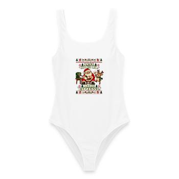 Weihnachten Espresso Kaffee Santa - Frauen Badeanzug - Weiß - Vorne - AI Model Female 172 dark (172cm)