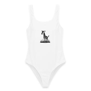 Süße Baby-Giraffen - Frauen Badeanzug - Weiß - Vorne - AI Model Female 172 dark (172cm)