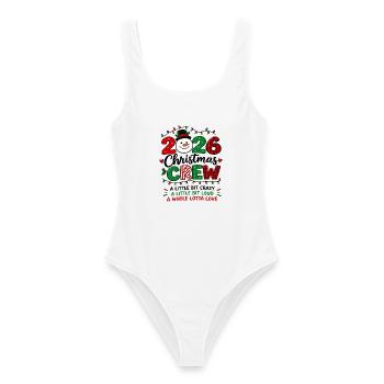 Christmas Crew 2026 Matching-Familienfeiertag - Frauen Badeanzug - Weiß - Vorne - AI Model Female 172 dark (172cm)