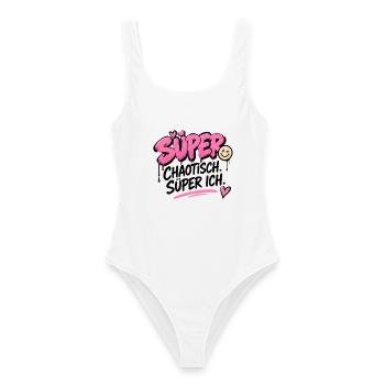 Super Chaotisch, Super Ich - Frauen Badeanzug - Weiß - Vorne - AI Model Female 172 dark (172cm)