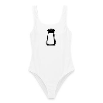 Salz Gewürz Geschenk Koch Weihnachten  - Frauen Badeanzug - Weiß - Vorne - AI Model Female 172 dark (172cm)