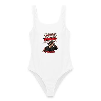 Biker-Selbsthilfegruppe, Rückfall. Biker-Humor - Frauen Badeanzug - Weiß - Vorne - AI Model Female 172 dark (172cm)