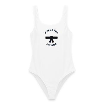 I Can't I Judo - Judoka Humor-Geschenk - Frauen Badeanzug - Weiß - Vorne - AI Model Female 172 dark (172cm)