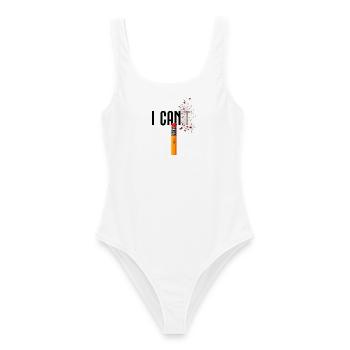 I Can Motivation Bleistift Erfolg Mindset - Frauen Badeanzug - Weiß - Vorne - AI Model Female 172 dark (172cm)