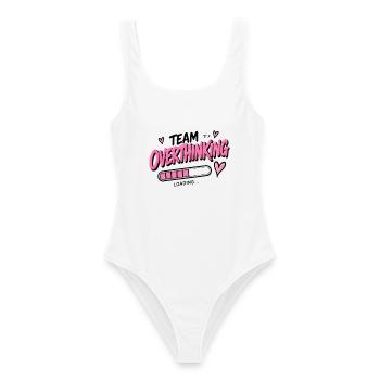 Team Overthinking Loading - Frauen Badeanzug - Weiß - Vorne - AI Model Female 172 dark (172cm)