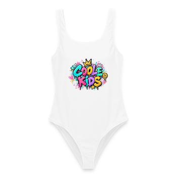Coole Kids Graffiti Spritzer - Frauen Badeanzug - Weiß - Vorne - AI Model Female 172 dark (172cm)