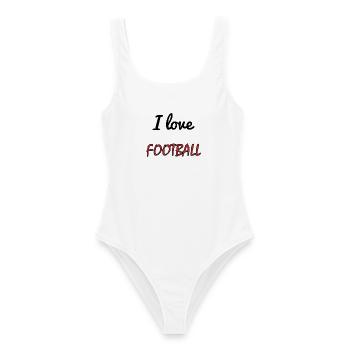 FUSSBALL. SPORT. FRANKREICH. MEISTER - Frauen Badeanzug - Weiß - Vorne - AI Model Female 172 dark (172cm)