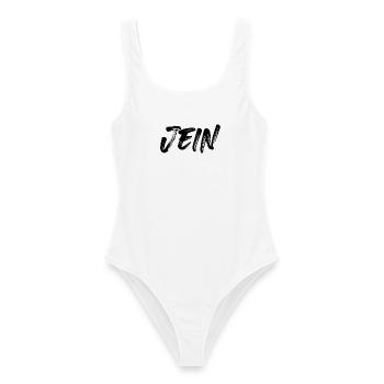 Jein - Frauen Badeanzug - Weiß - Vorne - AI Model Female 172 dark (172cm)