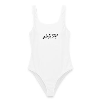  Evolution Taekwondo Aikido Karate Kung-Fu Sport - Frauen Badeanzug - Weiß - Vorne - AI Model Female 172 dark (172cm)