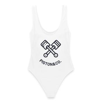 PISTON - CO - Women's Swimsuit - white - Back - AI Model Female 172 dark (172cm)