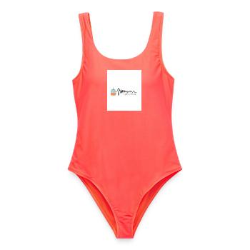 Alpine Vibes Kabelbahn Logo - Frauen Badeanzug - Korallenrot - Vorne - AI Model Female 172 light (172cm)