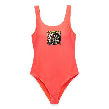 Mein Hassdoppel? Die 5 - Frauen Badeanzug - Korallenrot - Vorne - AI Model Female 172 light (172cm)