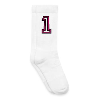 1. 1 YEAR. 1st ANNIVERSARY. 1 YEAR BIRTHDAY - Kids Tennis Socks - white - Right