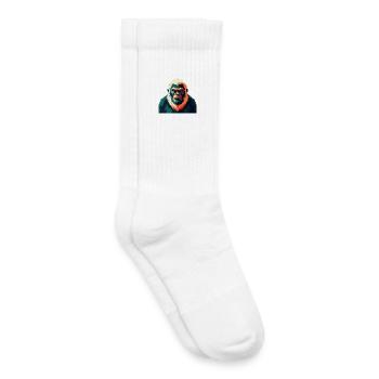 Yeti Cartoon Figur Buntes Haustier Tier - Kinder Tennissocken - Weiß - Rechts