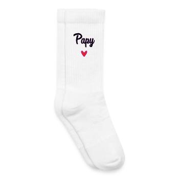 GRANDPA. DAD. FATHER'S DAY. HAPPY FATHER'S DAY - Kids Tennis Socks - white - Right