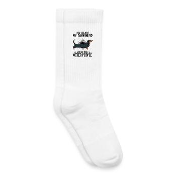 Dackel - Kinder Tennissocken - Weiß - Rechts