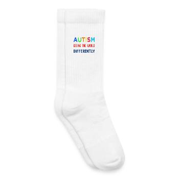 Autismus anders sehen - Kinder Tennissocken - Weiß - Rechts