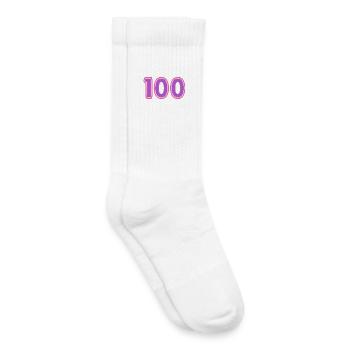 100. 100 JAHRE. 100-JÄHRIGES JUBILÄUM - Kinder Tennissocken - Weiß - Rechts